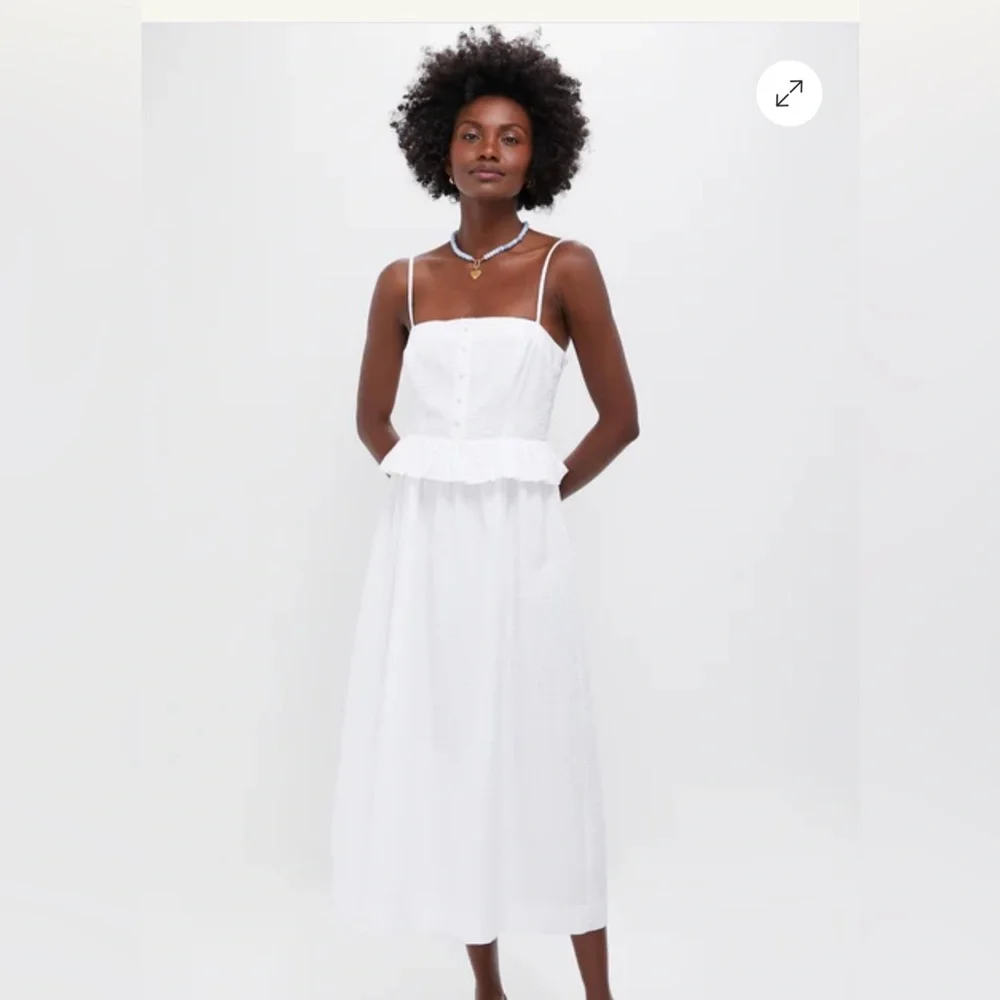 NWT Tuckernuck White Shadow Seersucker Stripe Maddy Dress Sz S - Picture 1 of 9